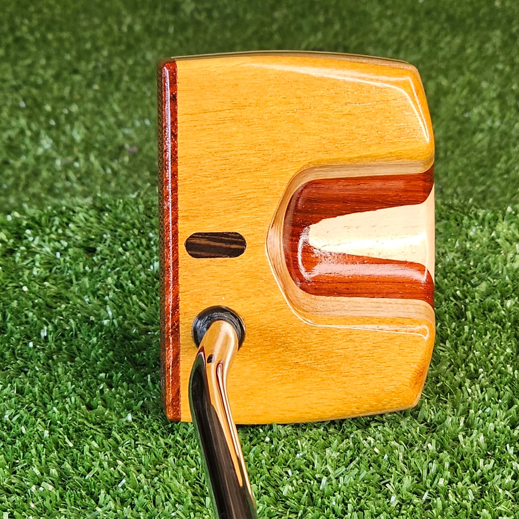 Canarywood and Padauk exotic wood Woodrich Regal Putter