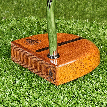 Mahogany wood putter with exotic Wenge inlay and Padauk face plate FATTY style