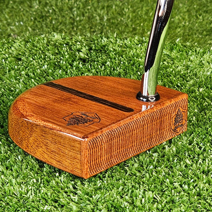 Mahogany wood putter with exotic Wenge inlay and Padauk face plate FATTY style