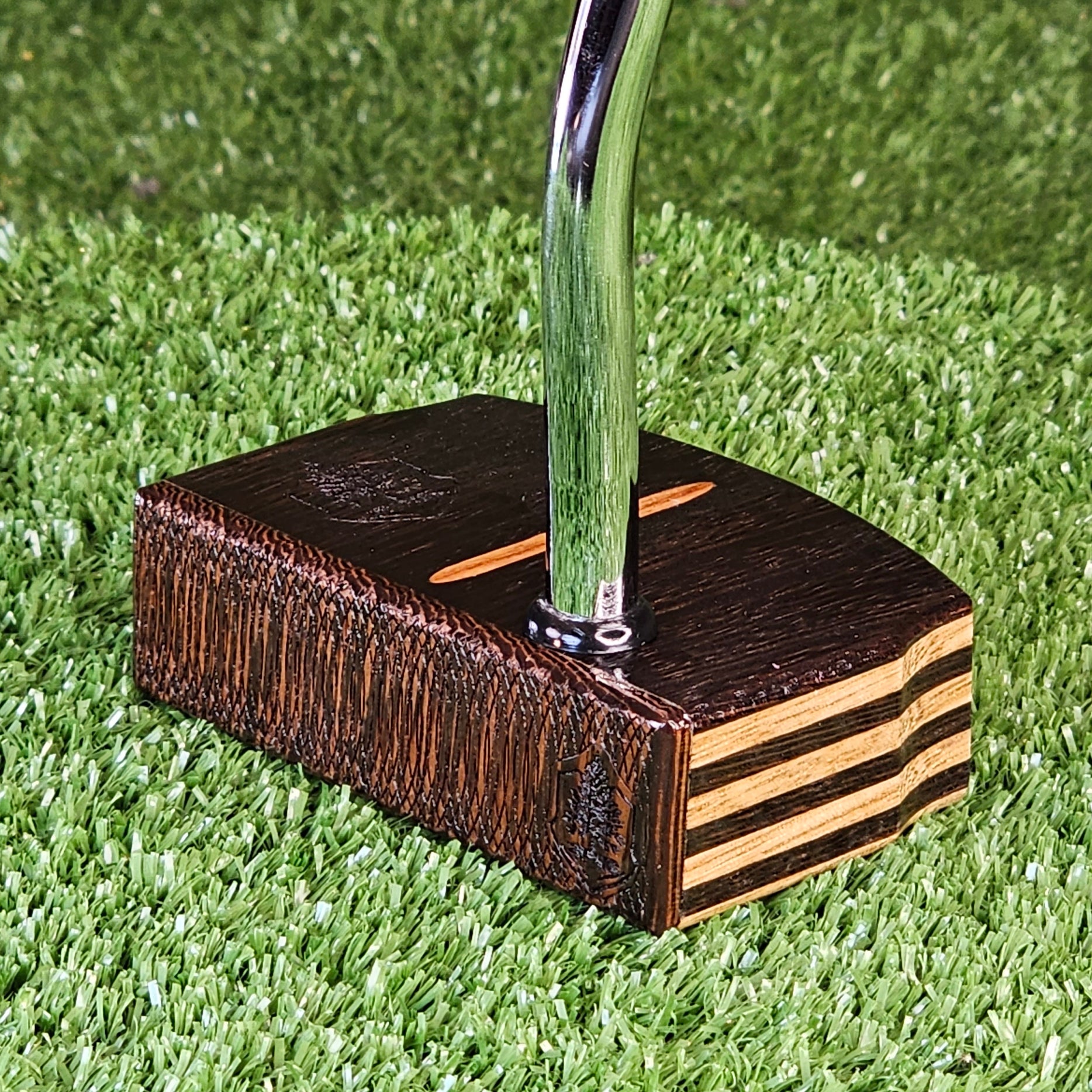 Wenge exotic wood putter with Limba wood layers