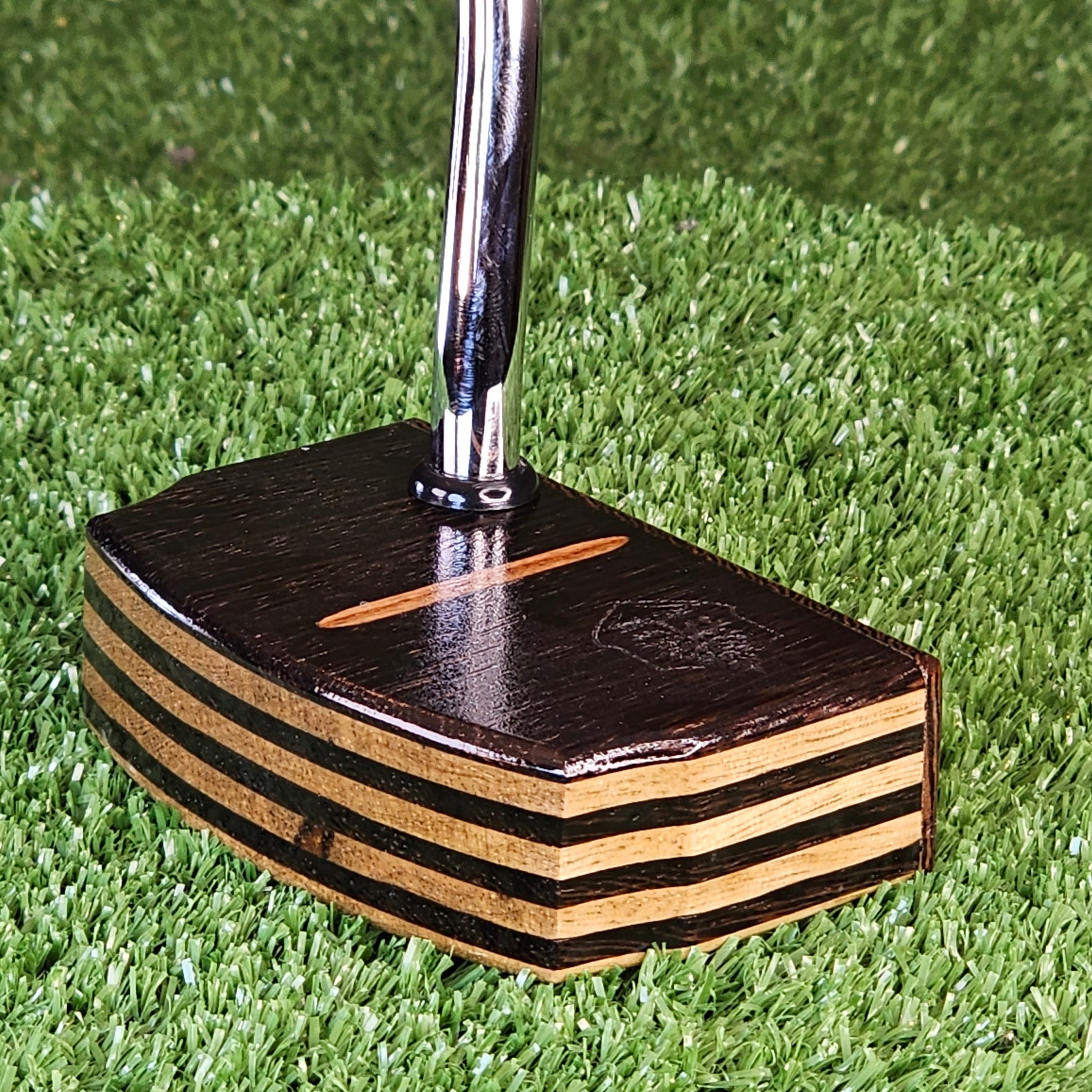Wenge exotic wood putter with Limba wood layers