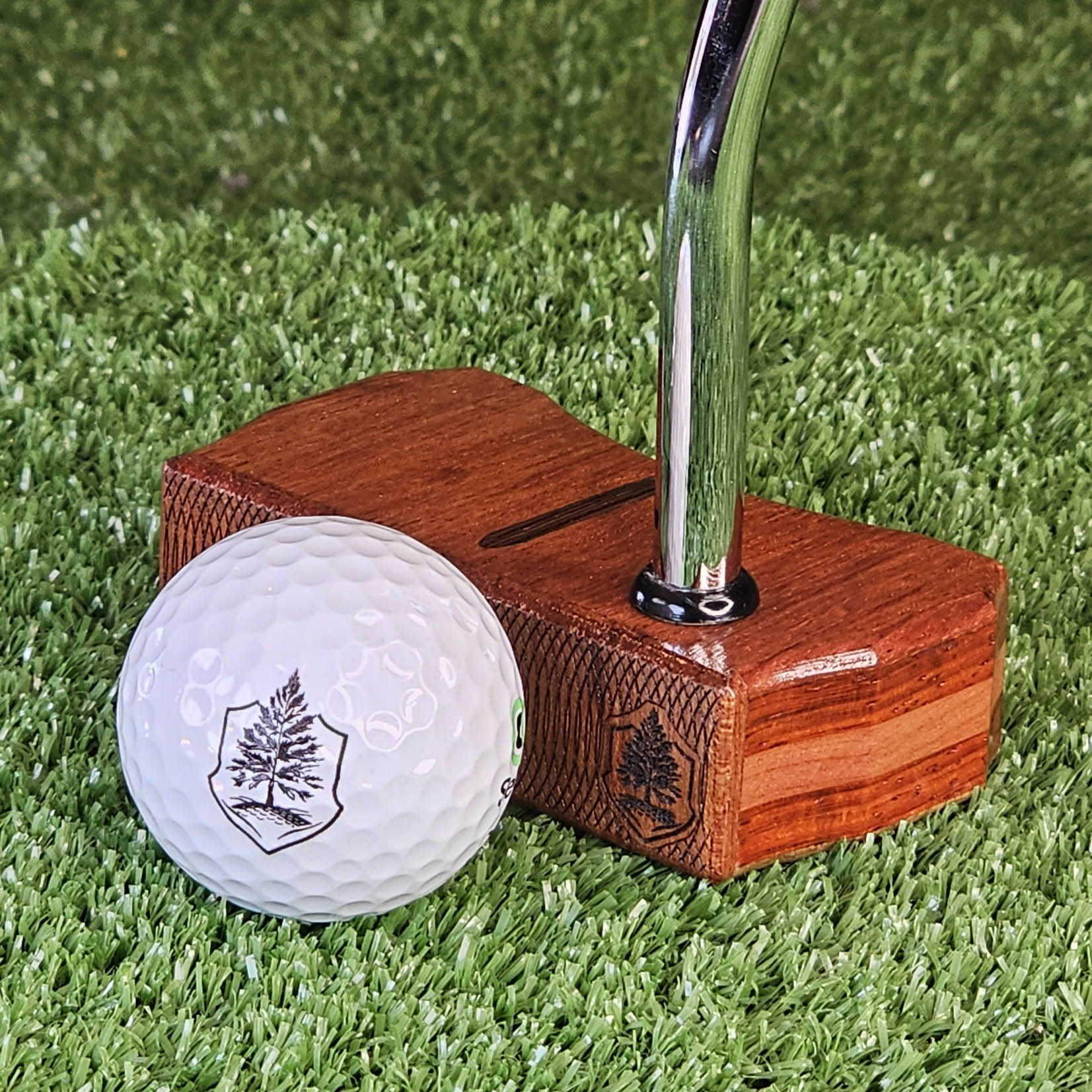 Rosewood exotic wood putter with Walnut and Padauk wood Bladewood style