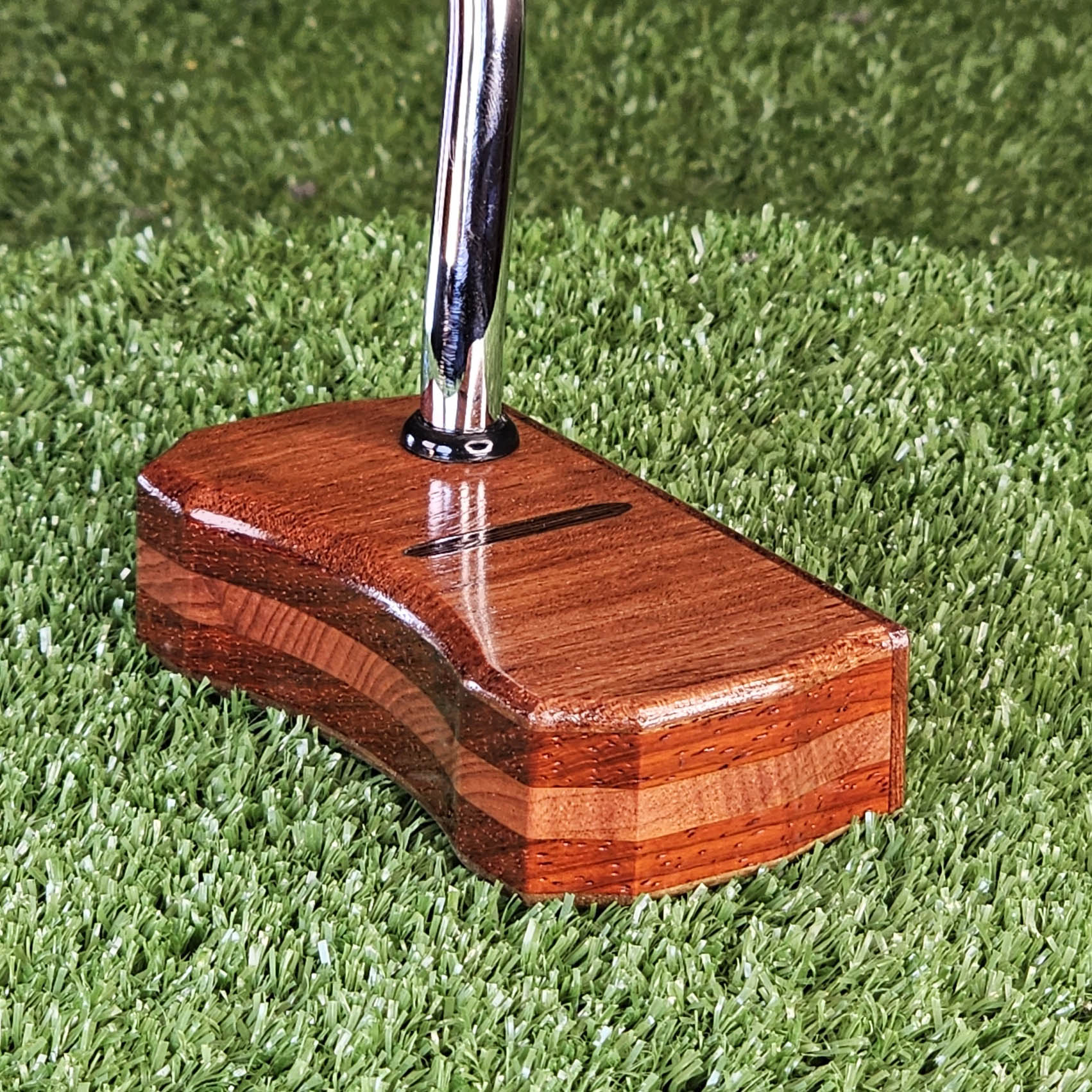 Rosewood exotic wood putter with Walnut and Padauk wood Bladewood style