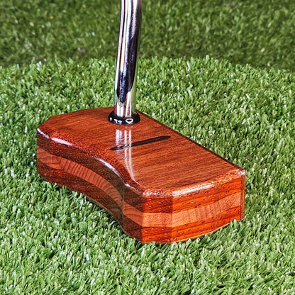 Rosewood exotic wood putter with Walnut and Padauk wood Bladewood style