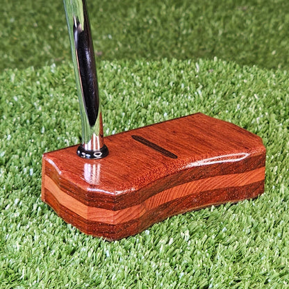 Rosewood exotic wood putter with Walnut and Padauk wood Bladewood style