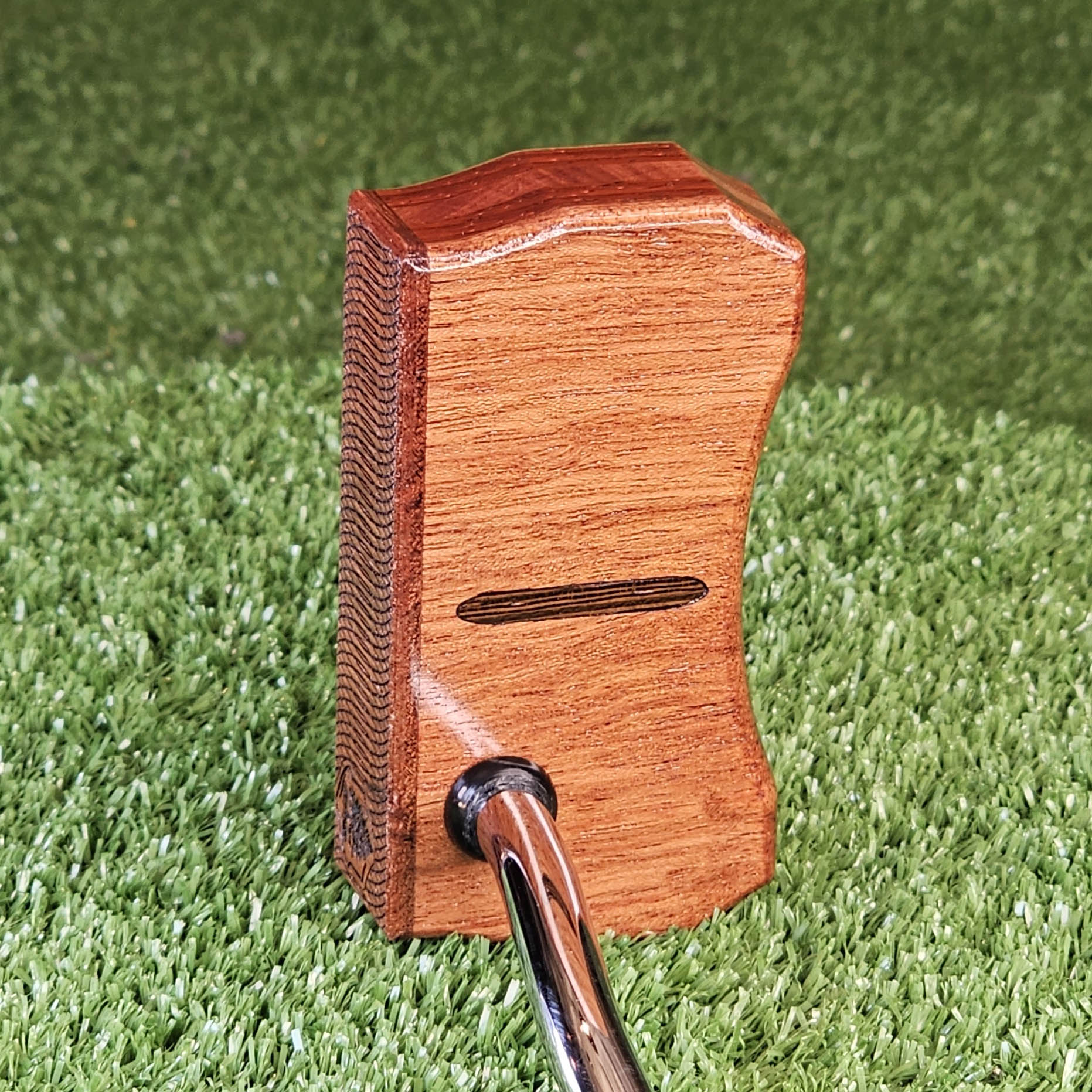 Rosewood exotic wood putter with Walnut and Padauk wood Bladewood style