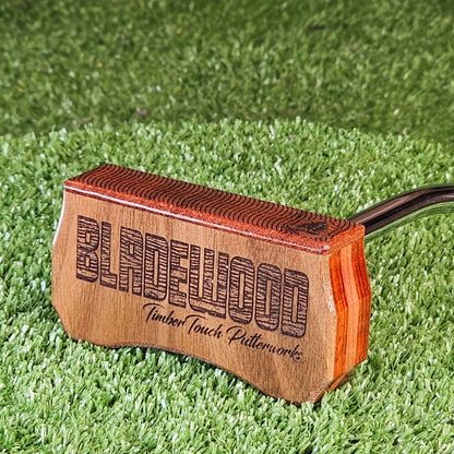 Rosewood exotic wood putter with Walnut and Padauk wood Bladewood style