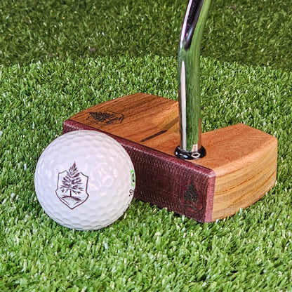 Walnut and Red Oak Putter with Purpleheart exotic wood face