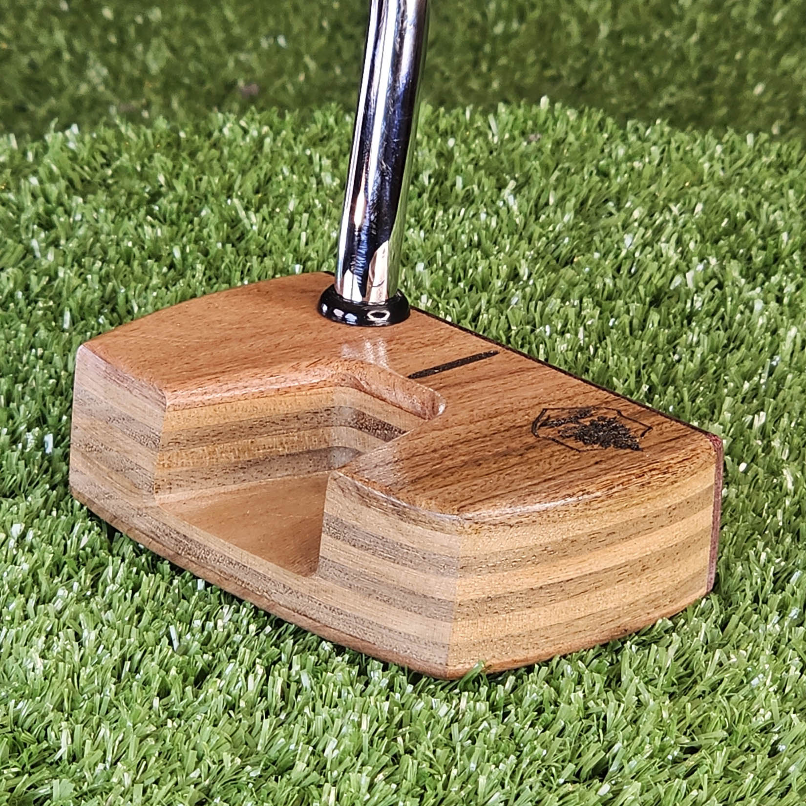 Walnut and Red Oak Putter with Purpleheart exotic wood face