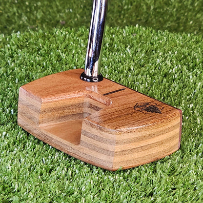 Walnut and Red Oak Putter with Purpleheart exotic wood face