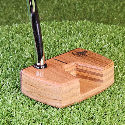 Walnut and Red Oak Putter with Purpleheart exotic wood face