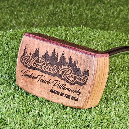 Walnut and Red Oak Putter with Purpleheart exotic wood face