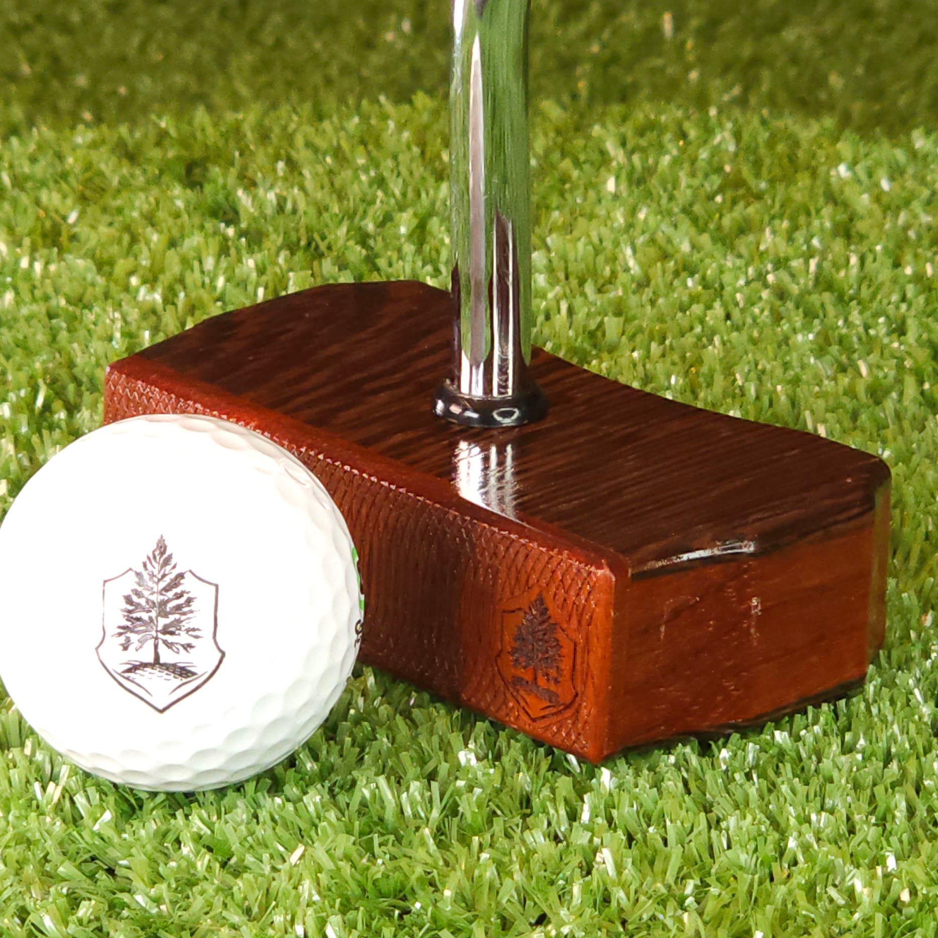 Wenge and Padauk exotic wood Zero Torque Center Shaft putter