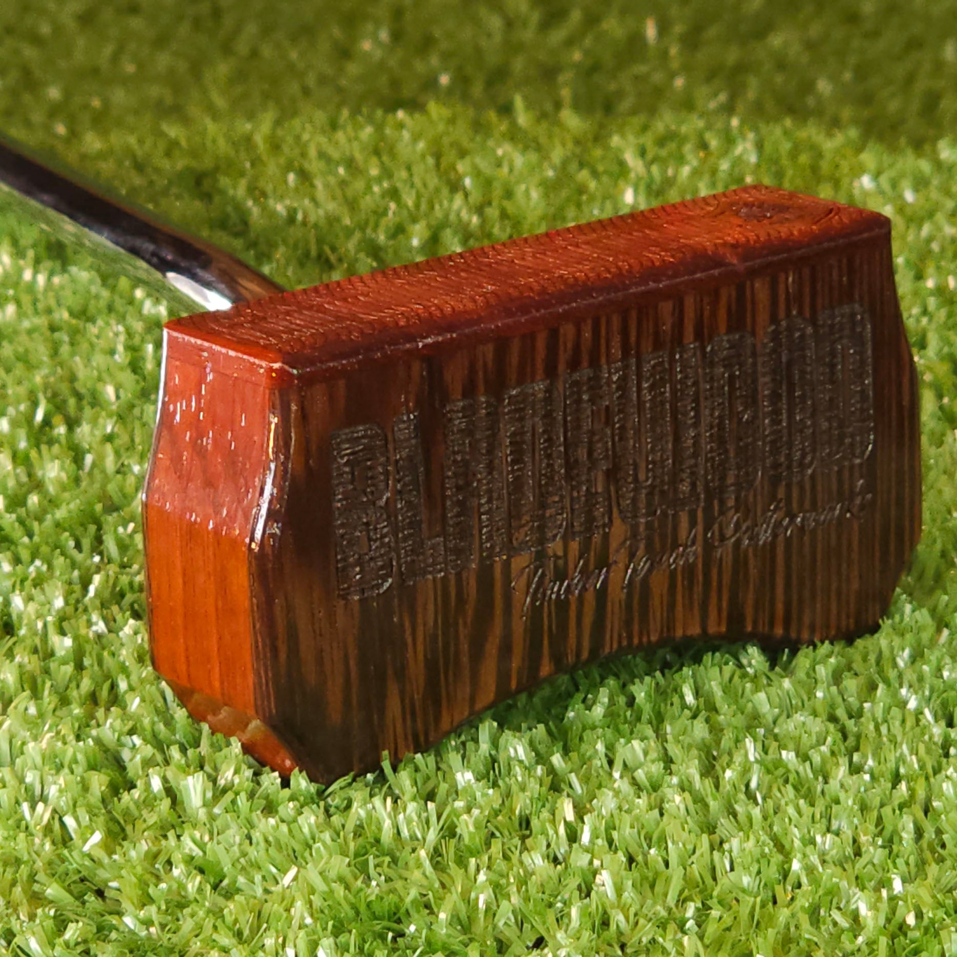 Wenge and Padauk exotic wood Zero Torque Center Shaft putter