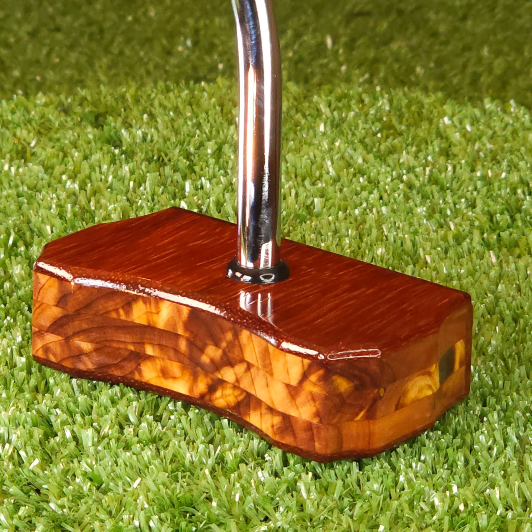 Padauk and Red Cedar exotic wood Zero Torque Center Shaft putter