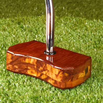 Padauk and Red Cedar exotic wood Zero Torque Center Shaft putter