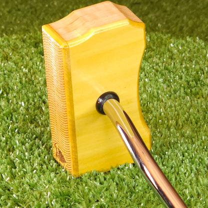 Yellowheart and oak Zero Torque Center Shaft Bladewood putter