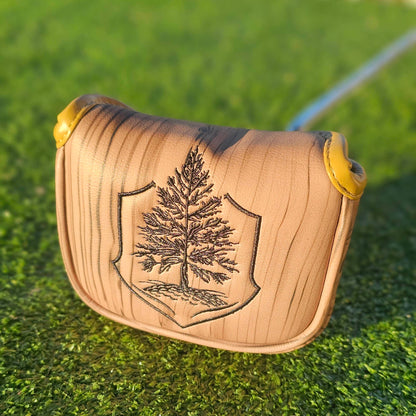 Putter cover Natural tan wood grain blade or mid mallet size