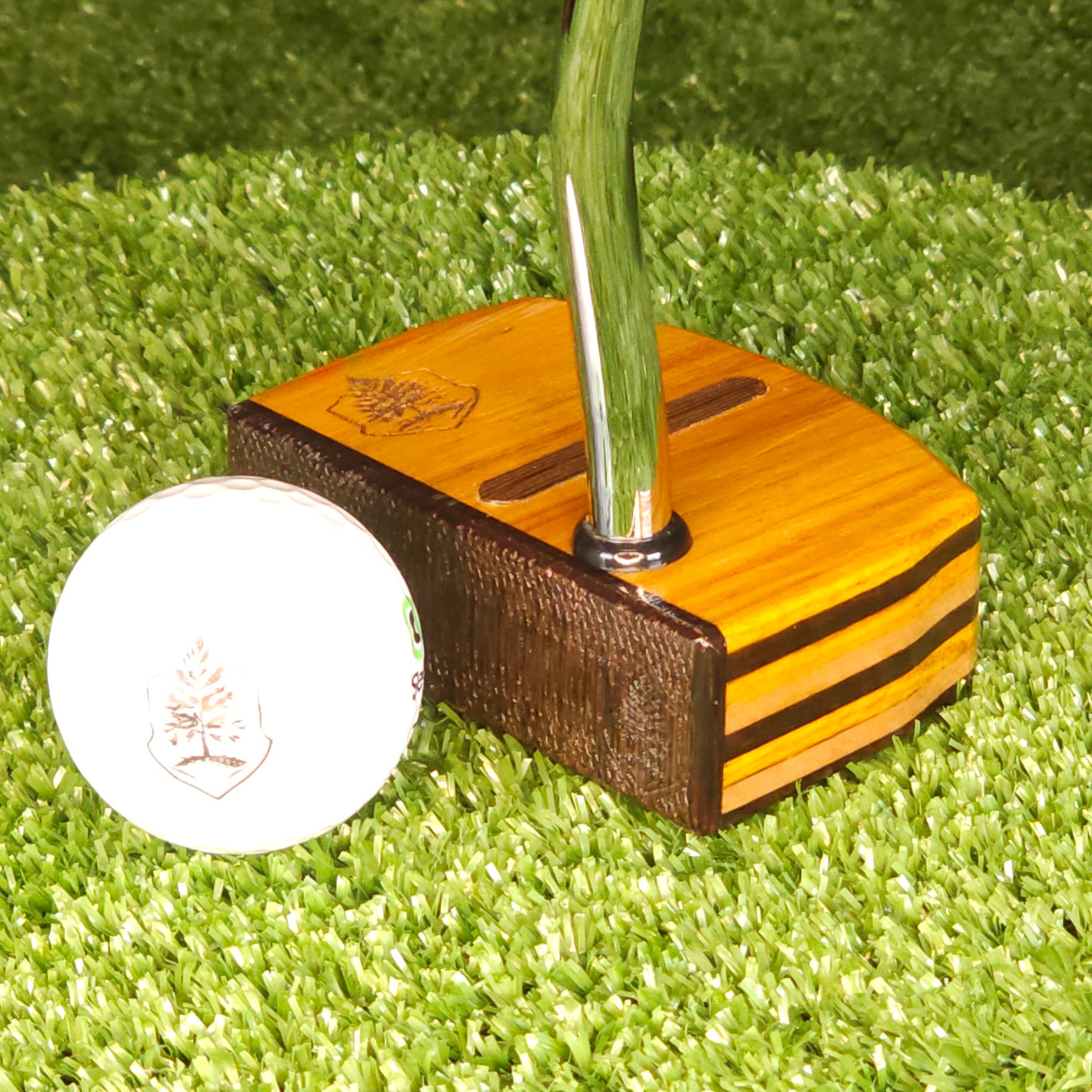 Canarywood and Wenge Exotic Wood Golf Putter