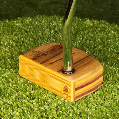 Black Limba and Yellowheart Exotic Wood Golf Putter