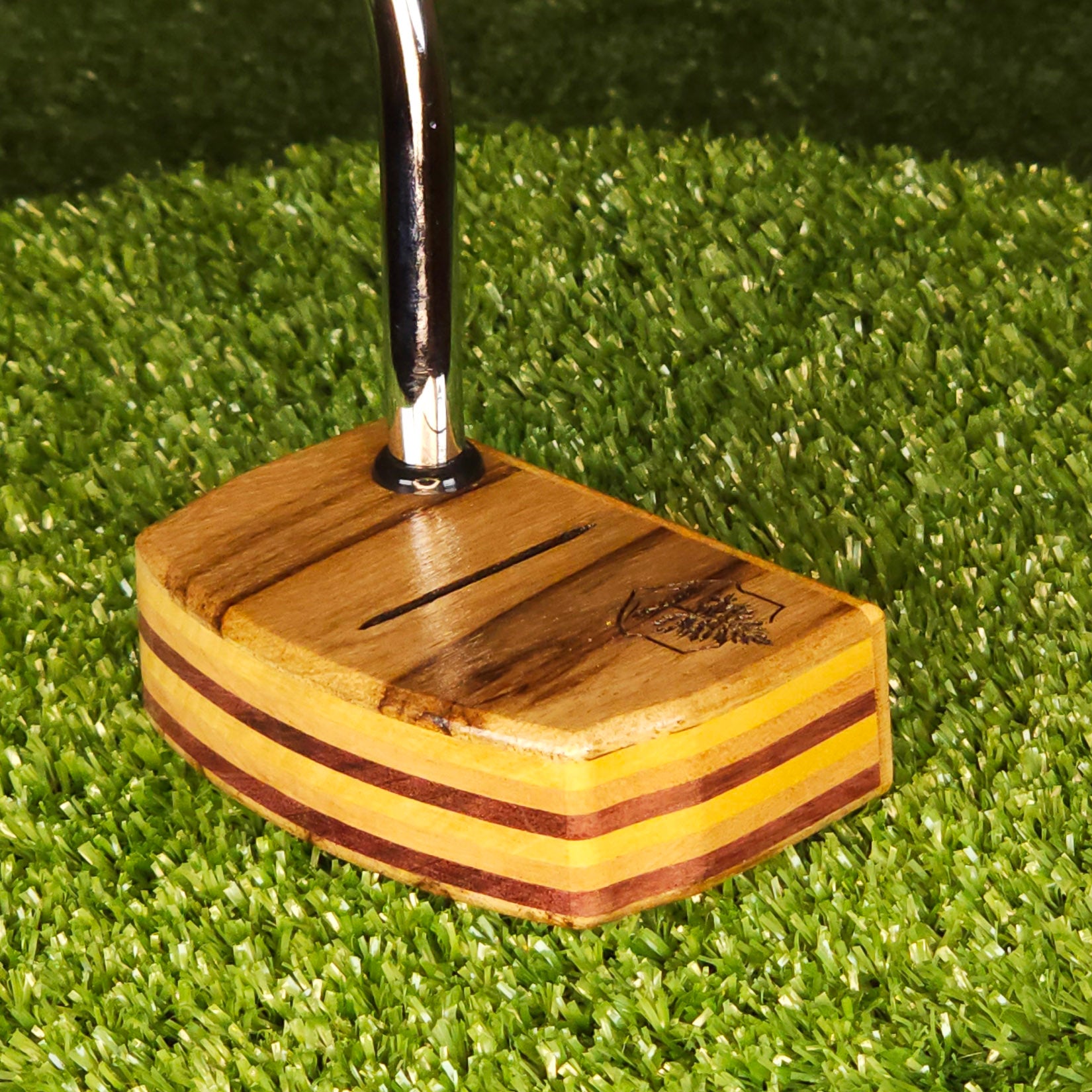 Black Limba and Yellowheart Exotic Wood Golf Putter