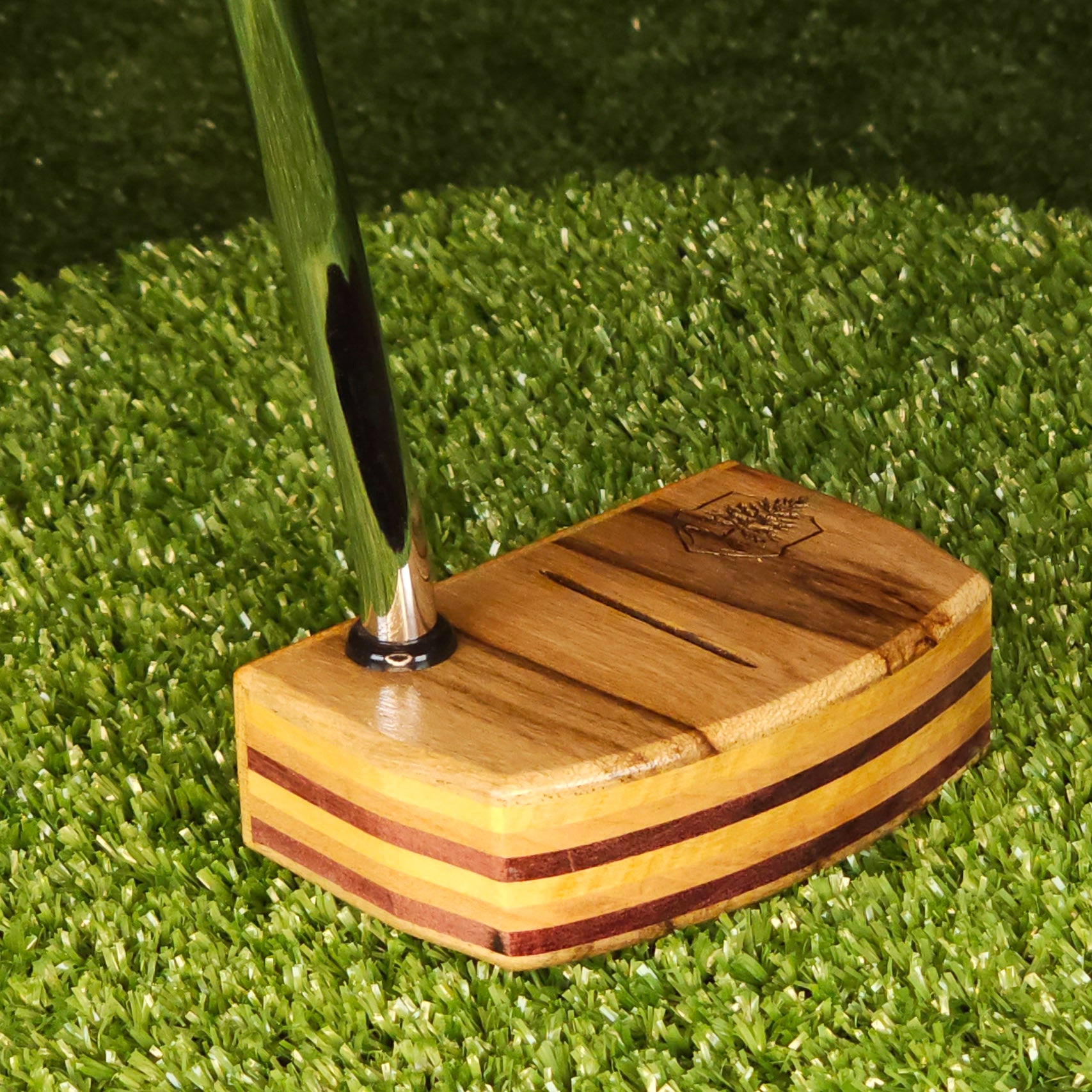 Black Limba and Yellowheart Exotic Wood Golf Putter