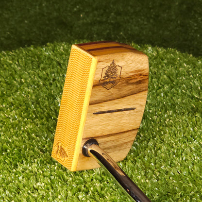 Black Limba and Yellowheart Exotic Wood Golf Putter