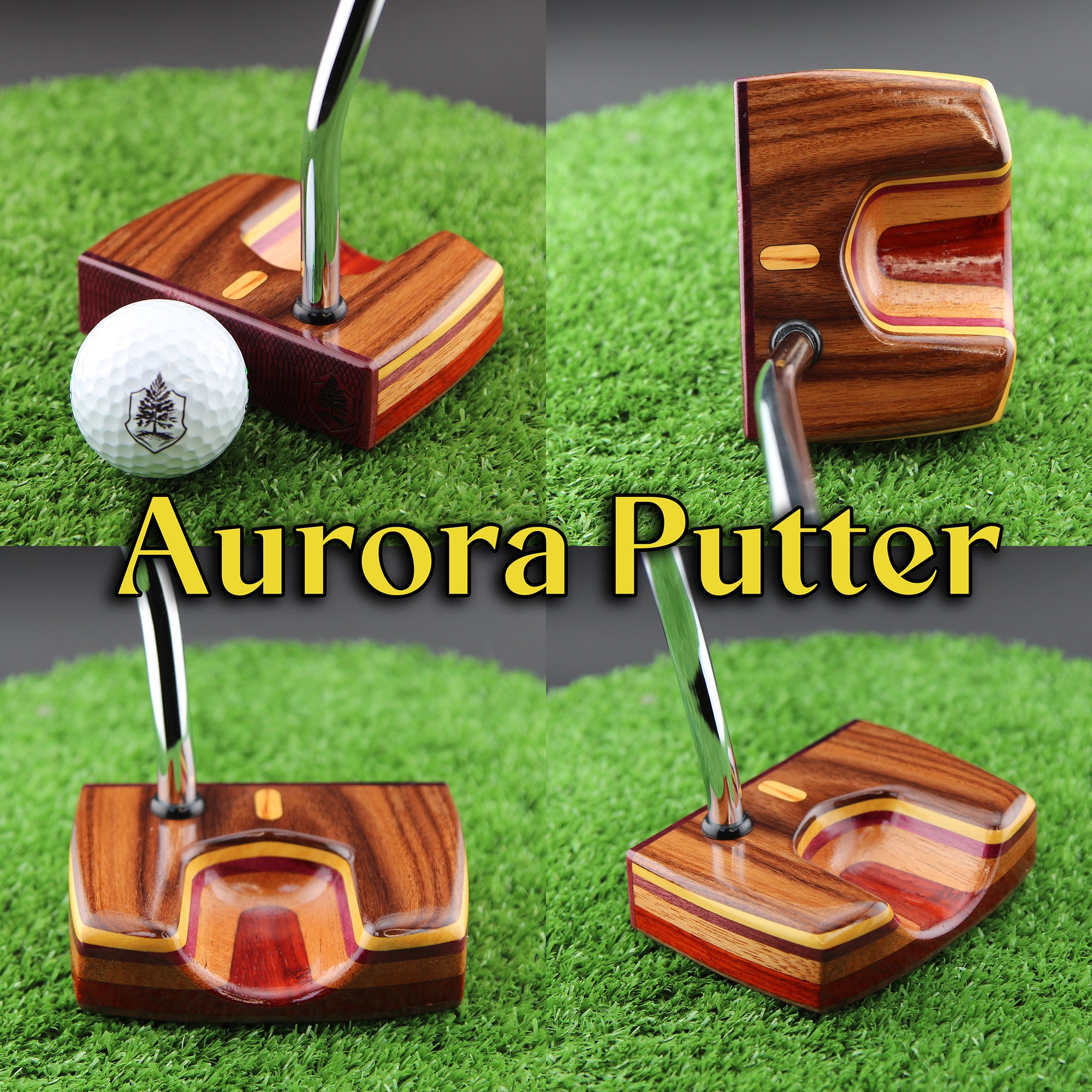 Exotic Rosewood with various other woods Aurora Style TimberTouch Putter