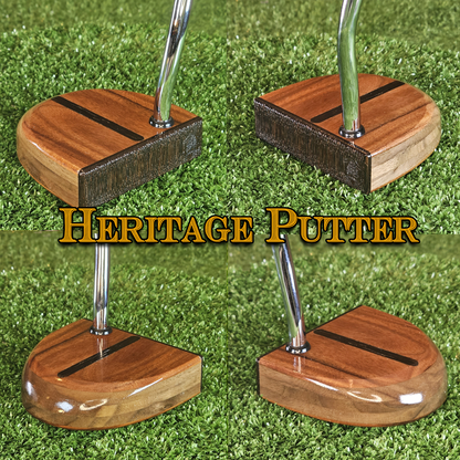 Heritage wood putter with exotic Rosewood and Walnut FATTY style
