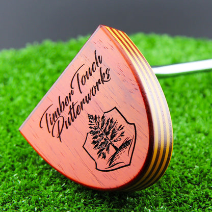 Strata Yellowheart and Padauk layered Woodford putter from TimberTouch Putterworks