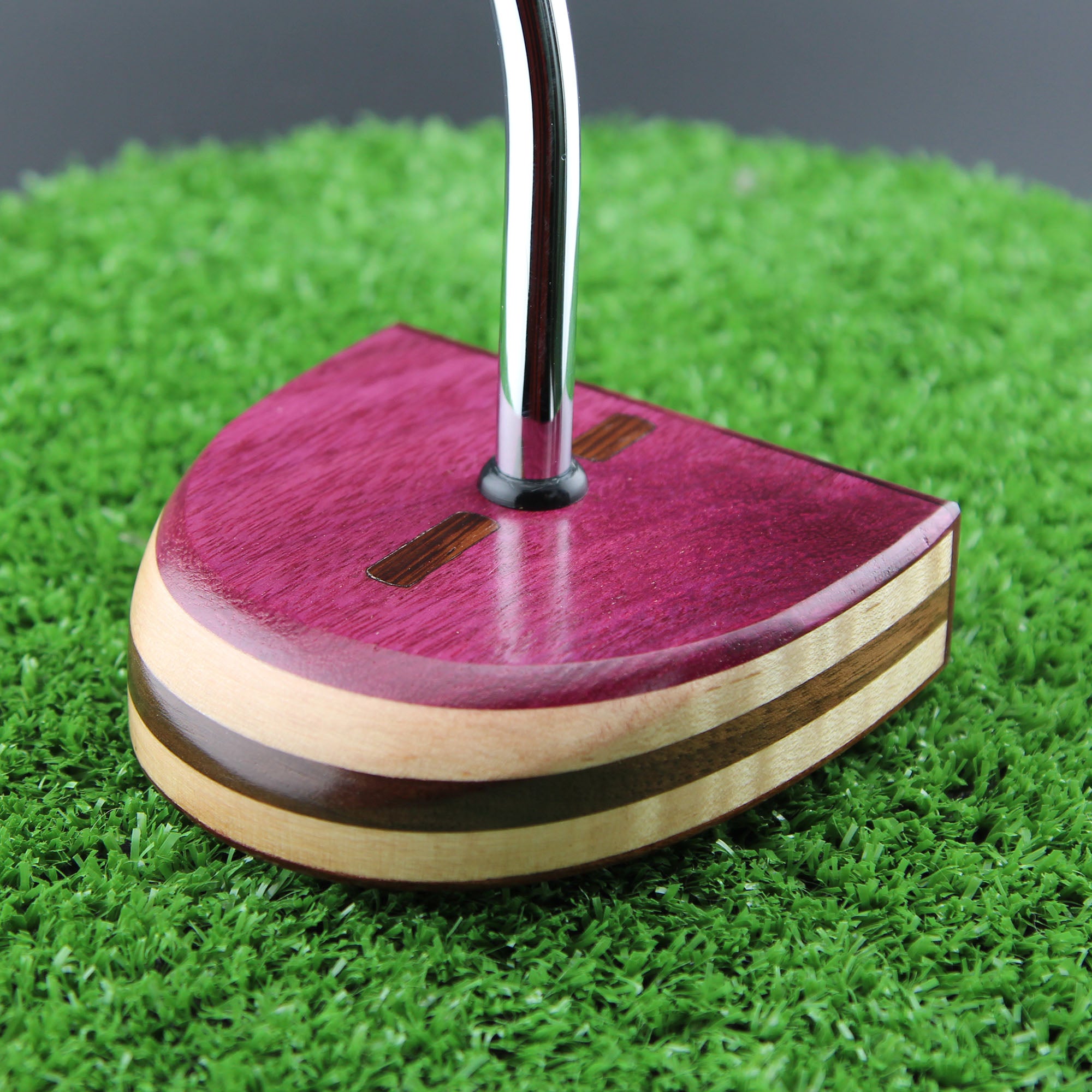 Exotic Purpleheart Wood Zero Torque Center Shaft putter
