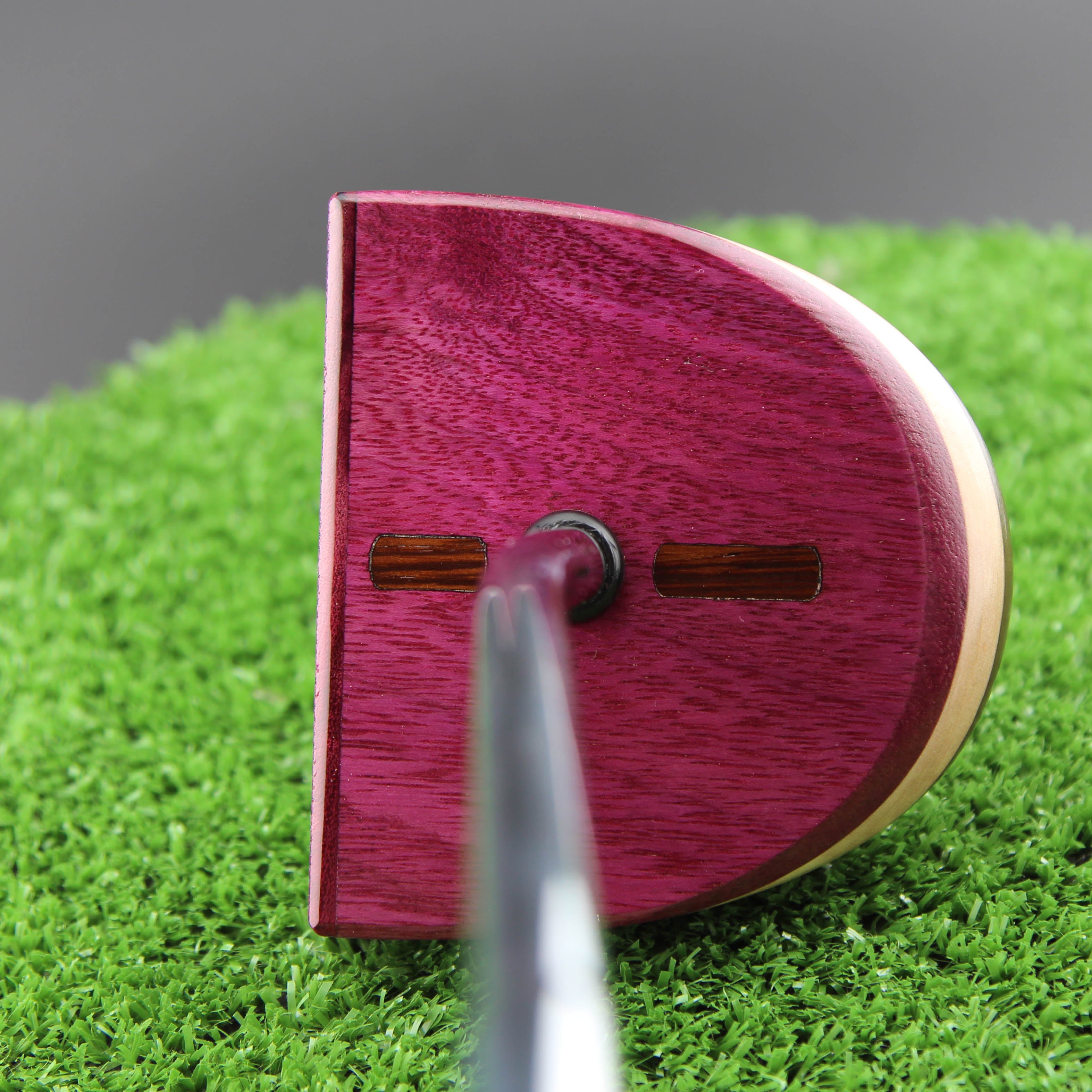 Exotic Purpleheart Wood Zero Torque Center Shaft putter