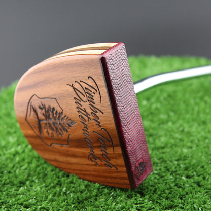 Exotic Purpleheart Wood Zero Torque Center Shaft putter