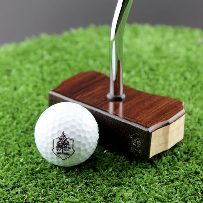 Deep exotic Rosewood with Curly Maple Zero Torque Center Shaft putter