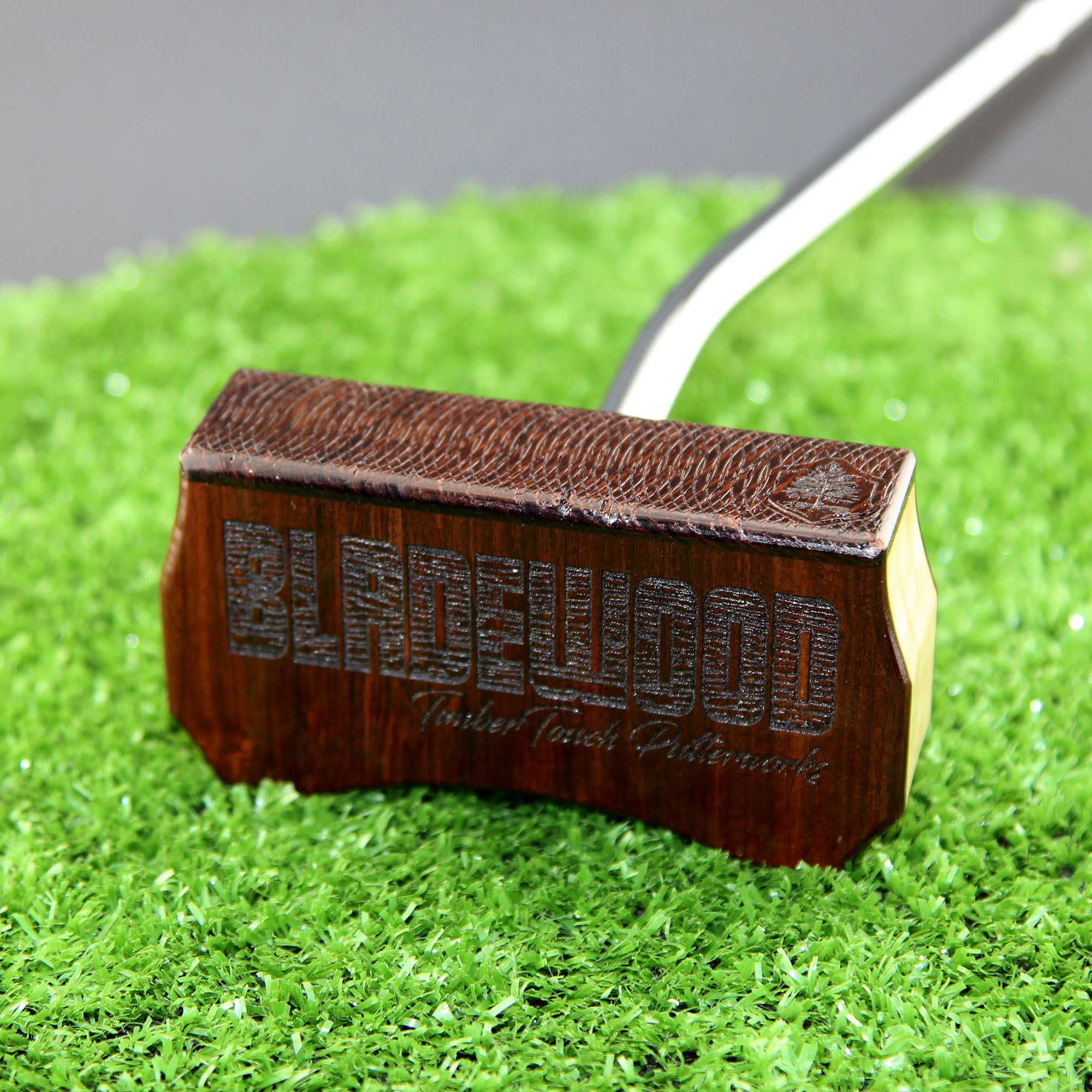 Deep exotic Rosewood with Curly Maple Zero Torque Center Shaft putter