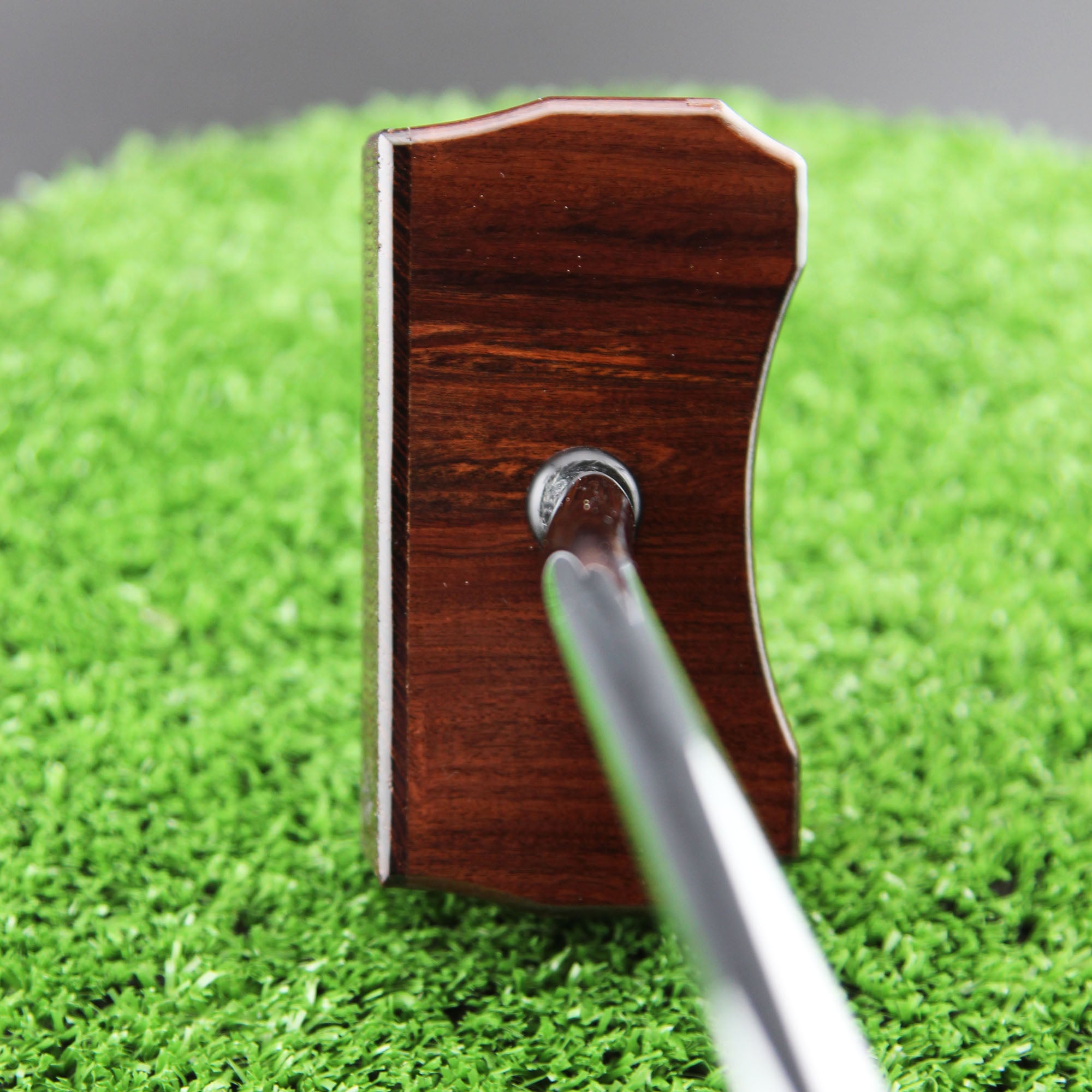 Deep exotic Rosewood with Curly Maple Zero Torque Center Shaft putter