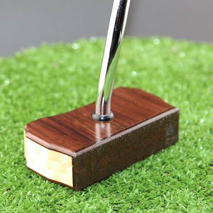 Deep exotic Rosewood with Curly Maple Zero Torque Center Shaft putter