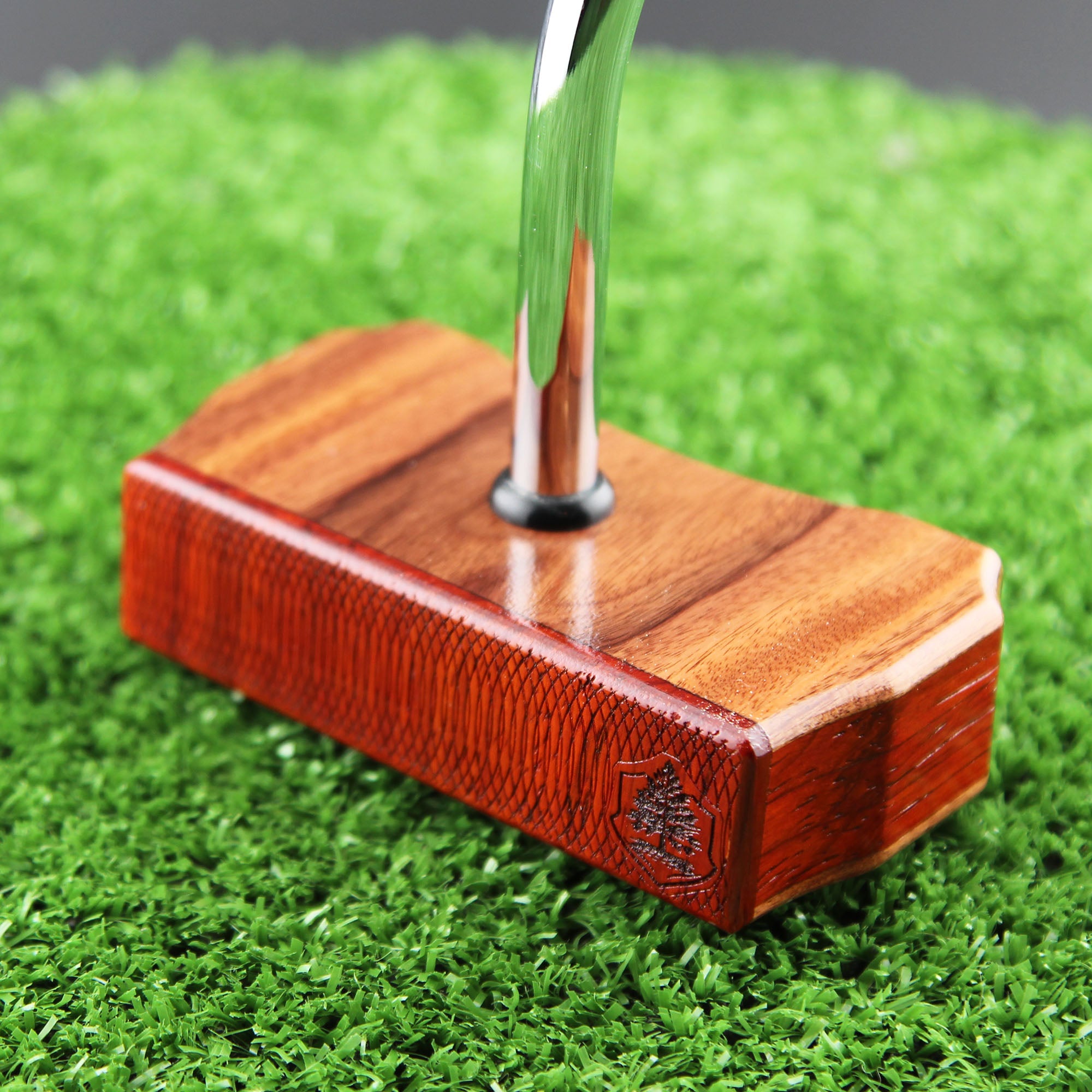 Rosewood and Padauk exotic wood Zero Torque Center Shaft putter