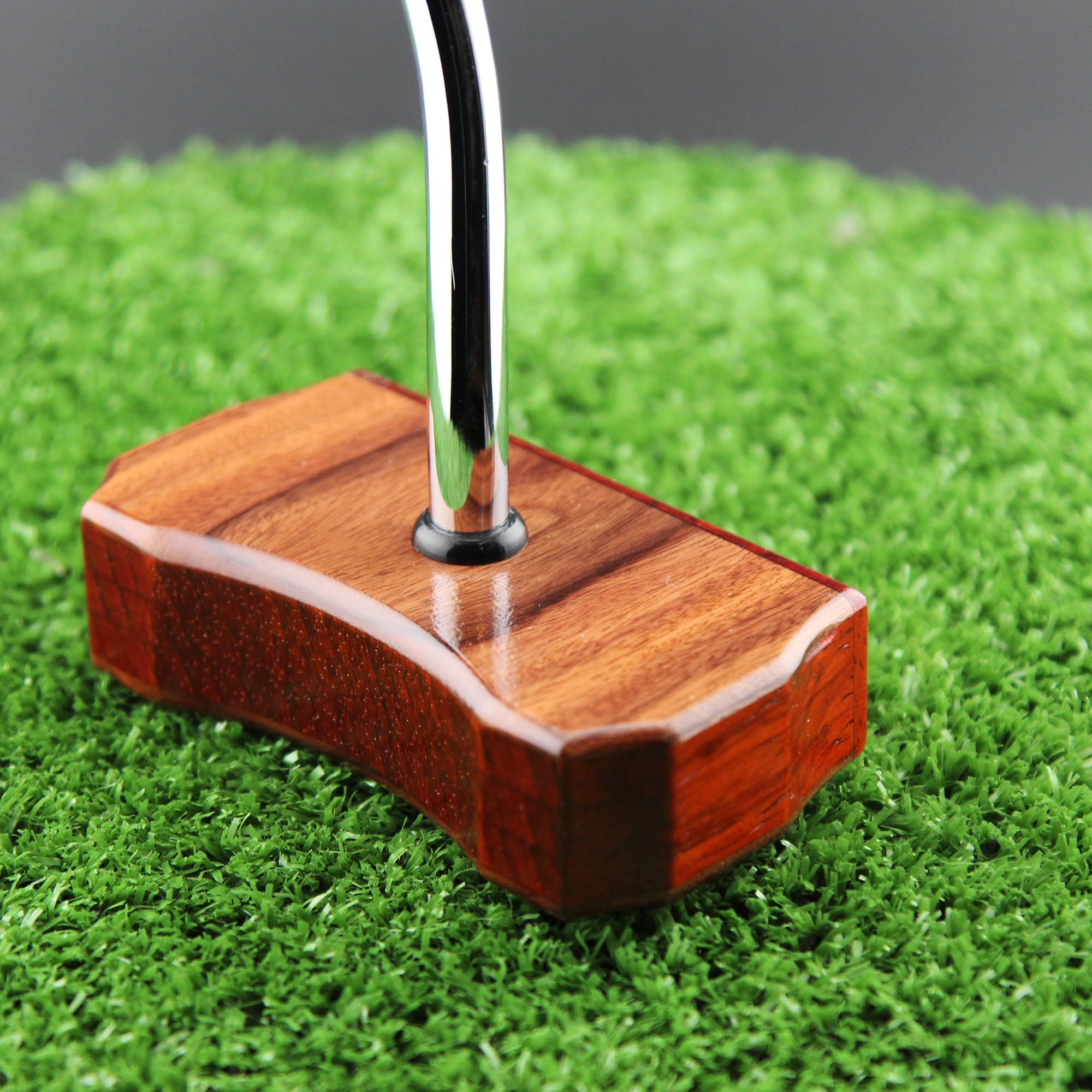 Rosewood and Padauk exotic wood Zero Torque Center Shaft putter