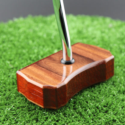 Rosewood and Padauk exotic wood Zero Torque Center Shaft putter
