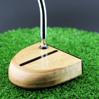 Exotic White Limba and Oak wood large mallet putter