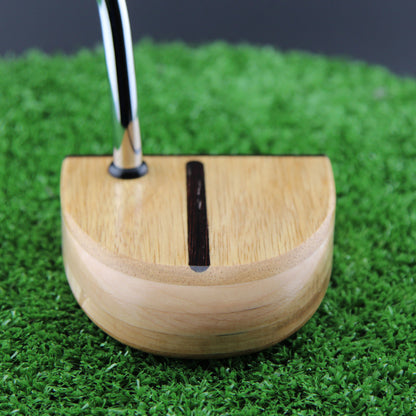 Exotic White Limba and Oak wood large mallet putter