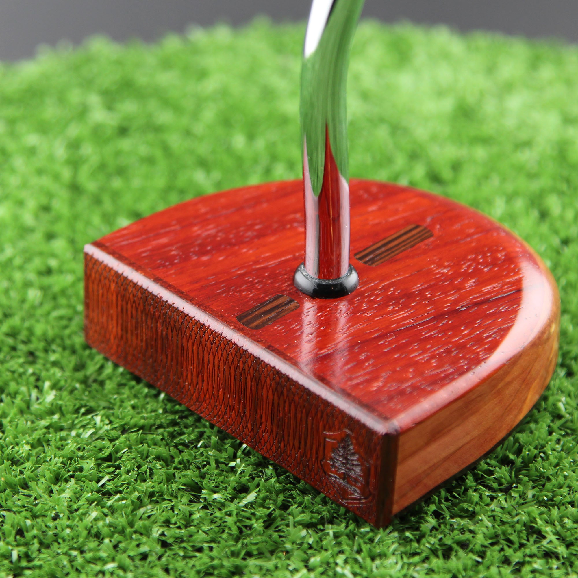 Exotic Padauk and Red Cedar Wood Zero Torque Center Shaft putter