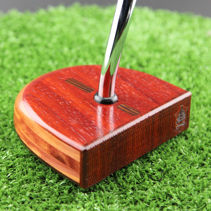 Exotic Padauk and Red Cedar Wood Zero Torque Center Shaft putter