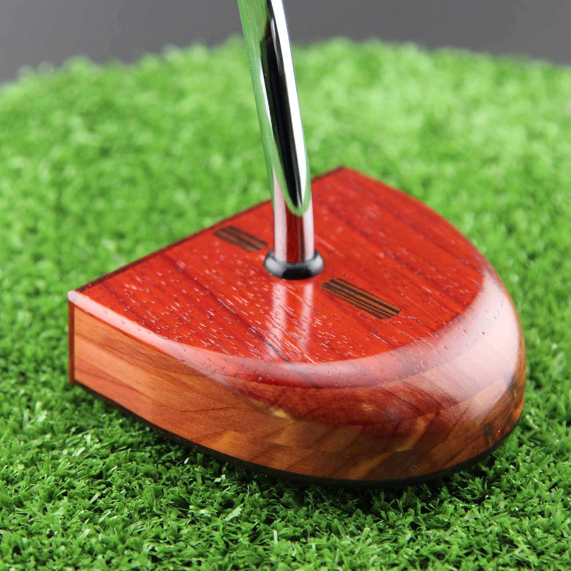 Exotic Padauk and Red Cedar Wood Zero Torque Center Shaft putter