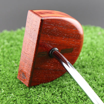 Exotic Padauk and Red Cedar Wood Zero Torque Center Shaft putter