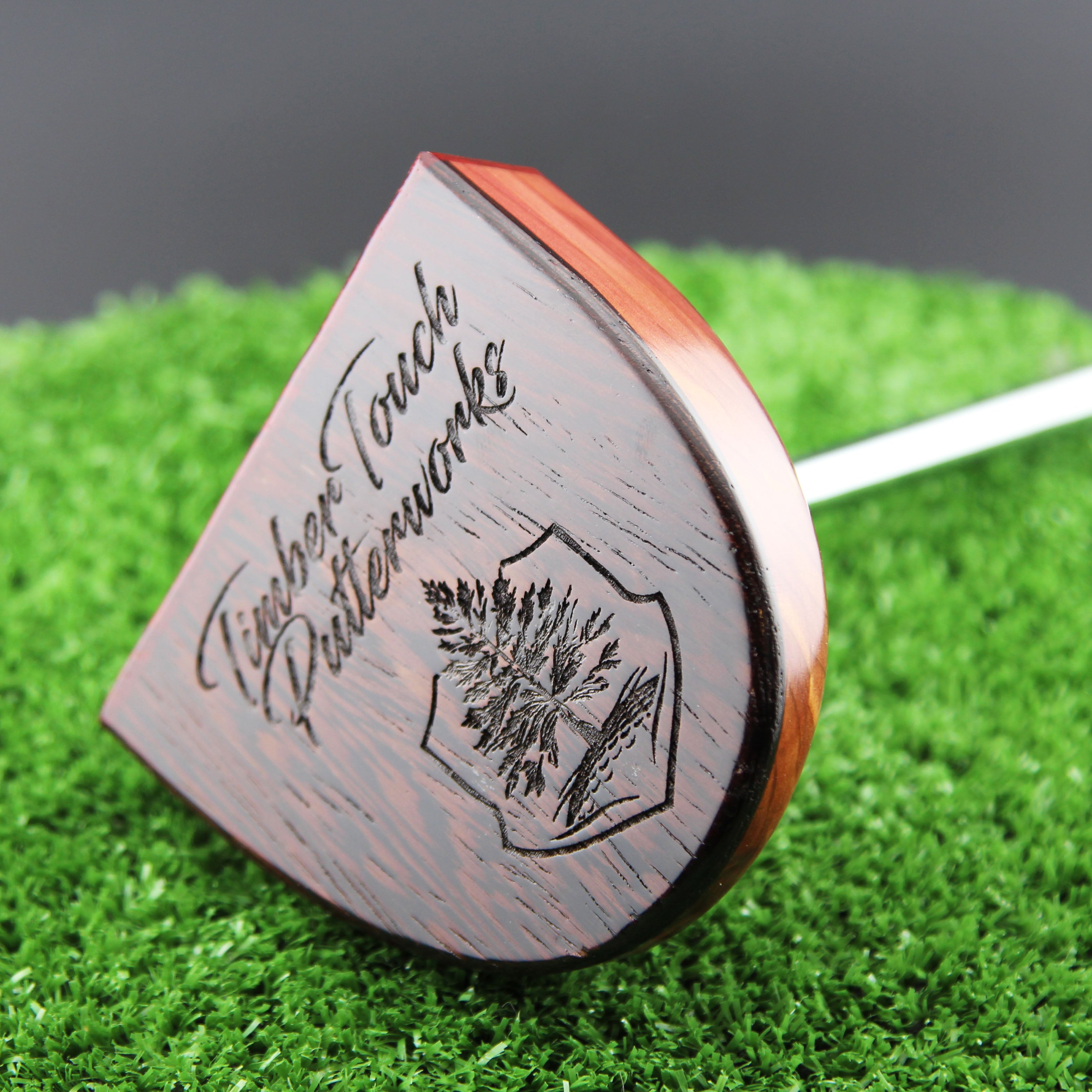 Exotic Padauk and Red Cedar Wood Zero Torque Center Shaft putter