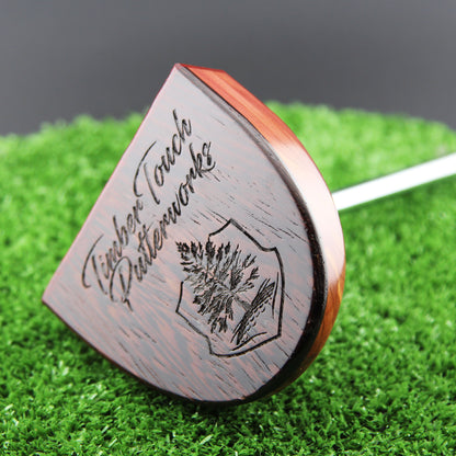 Exotic Padauk and Red Cedar Wood Zero Torque Center Shaft putter