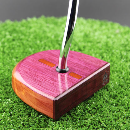 Exotic Purpleheart  and Red Cedar Wood Zero Torque Center Shaft putter