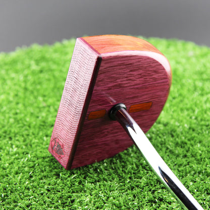 Exotic Purpleheart  and Red Cedar Wood Zero Torque Center Shaft putter